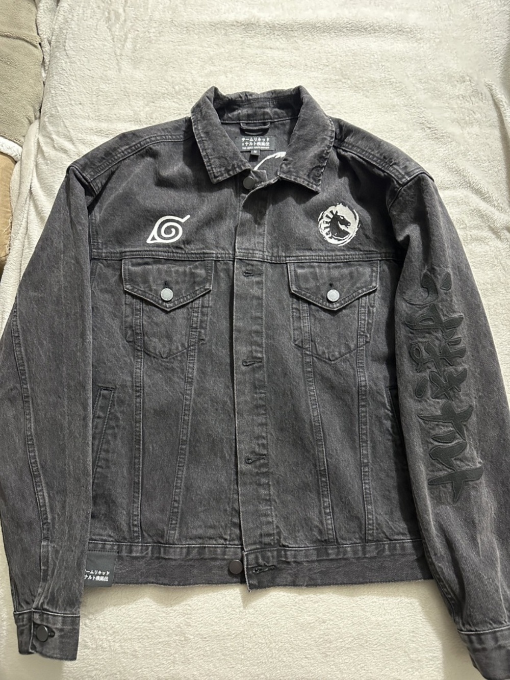 Team Liquid x Naruto Grey Denim Jacket Size Medium Unisex anime leagueoflegends